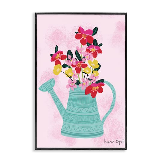 Stupell Industries Local Flora in Watering Can Framed Giclée Wall Art